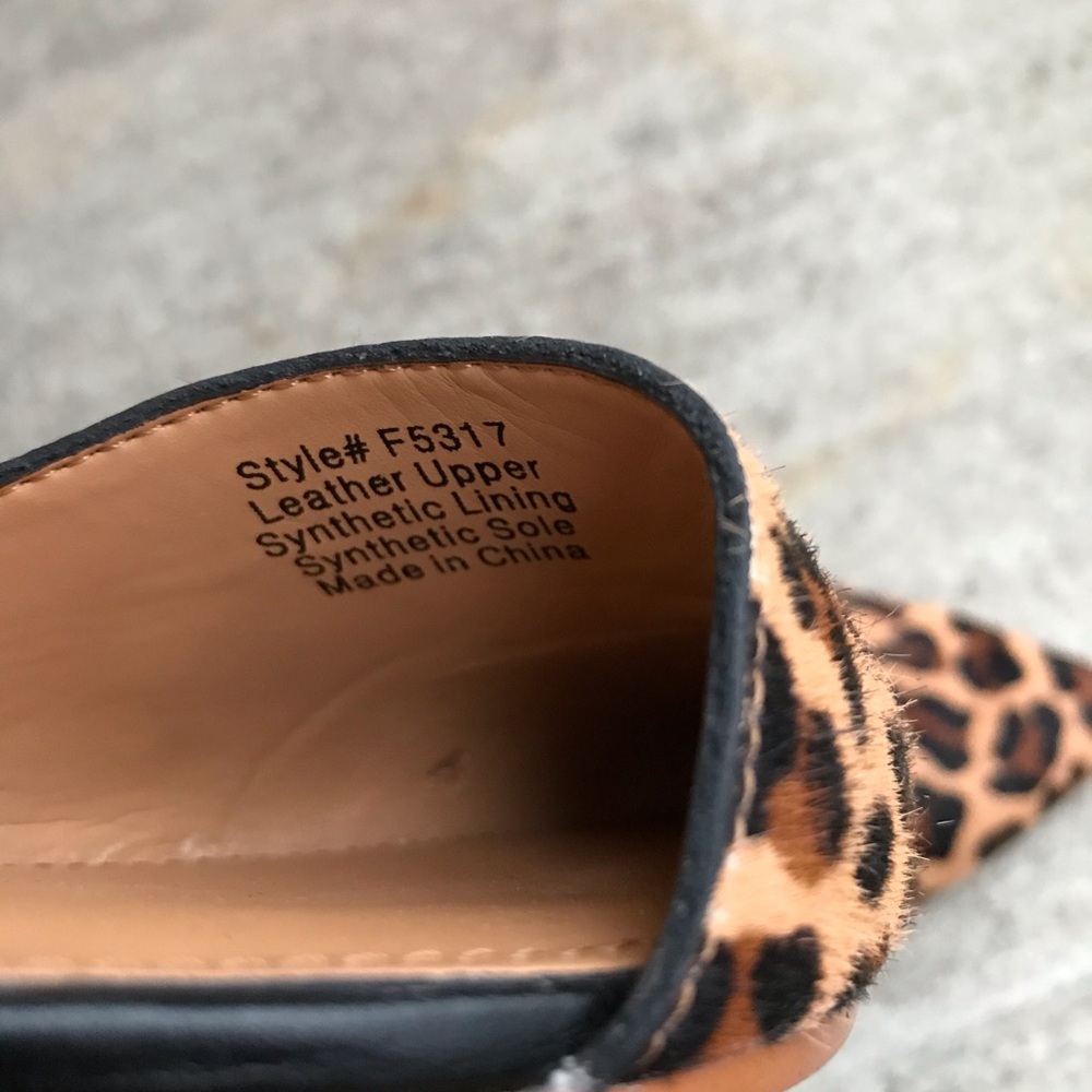 J. Crew Factory Calf Hair Leopard D’Orsay Flats - Picture 4 of 6